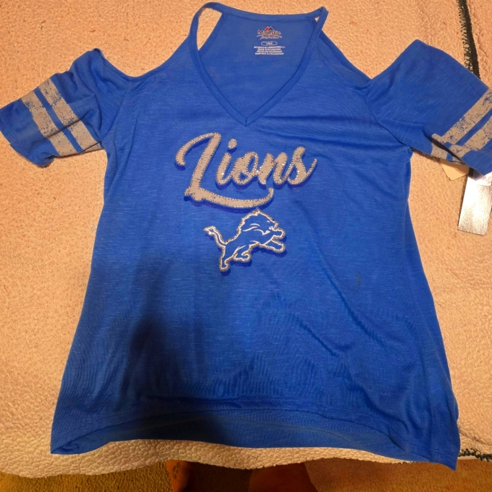 DETROIT LIONS NFL ladies shirt with cut out shoulders